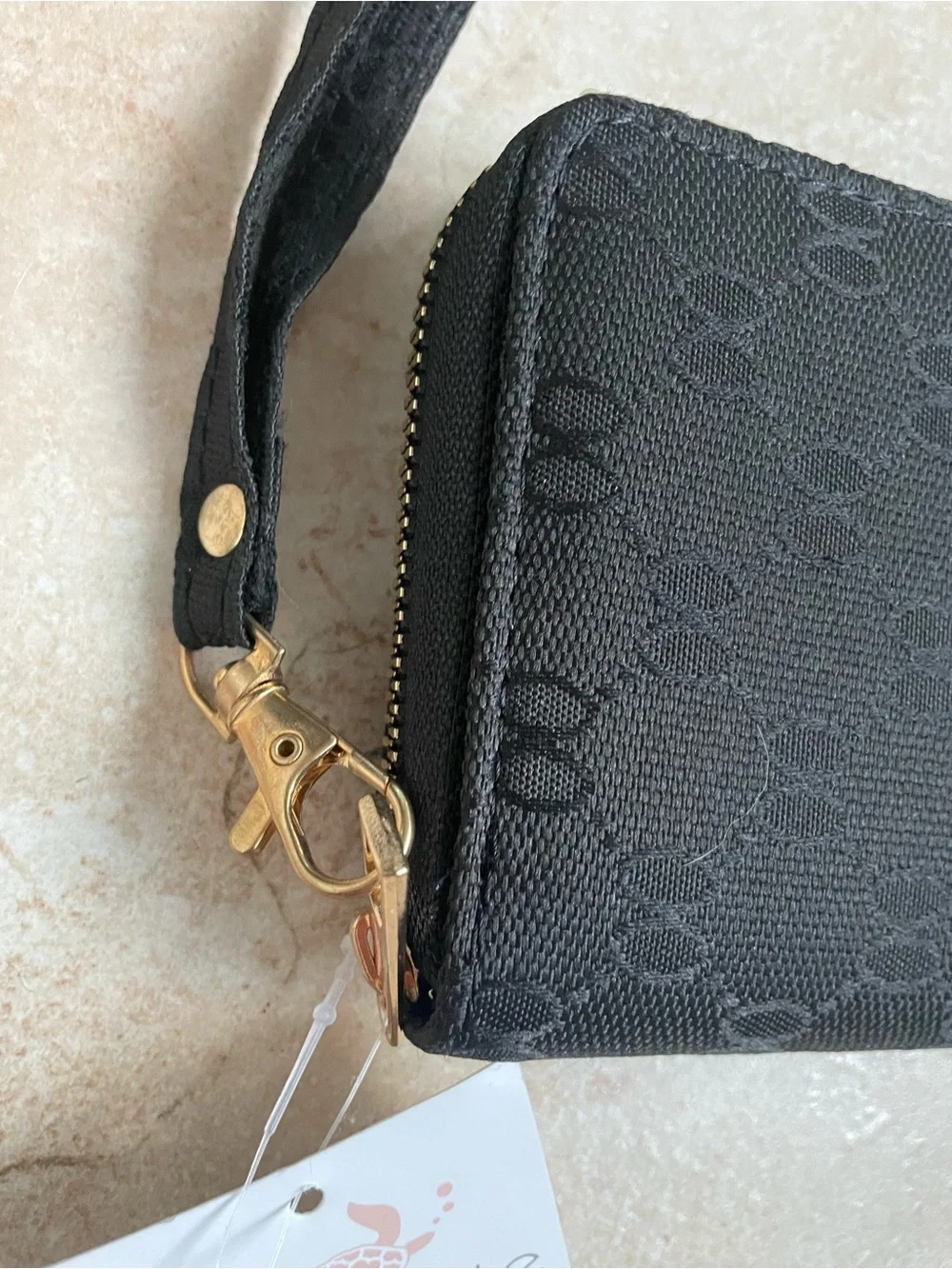 NWT Pink Lily black red green striped queen bee design billfold wallet wristlet